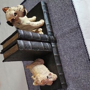 Ashland Dog Bookends in Black and Cream